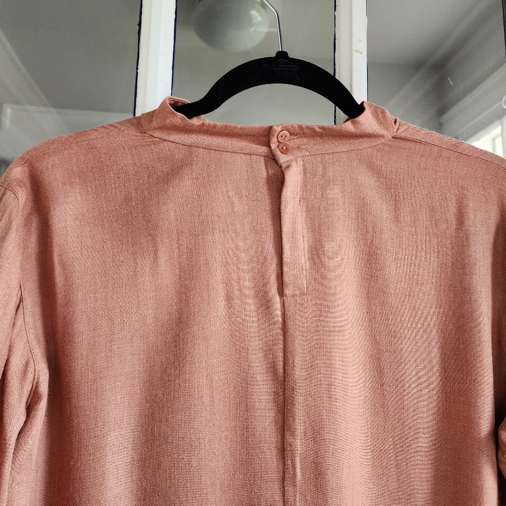 Uniqlo Long Sleeve Rayon Blouse, Sz M - Picture 5 of 12